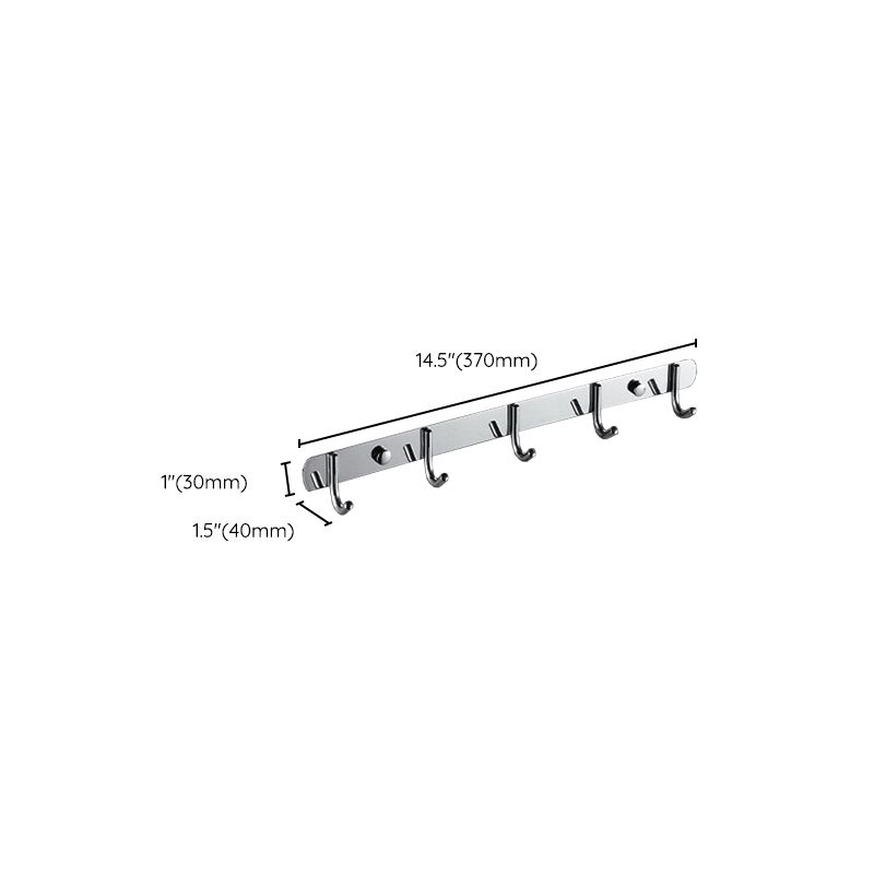 Chrome Modern Bathroom Hardware Set Stainless Steel Towel Hook/Towel Rail & Bathroom Shelf