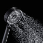 Matt Black Hand Shower Modern 3-Stream Round Wall Mounted Hand Shower