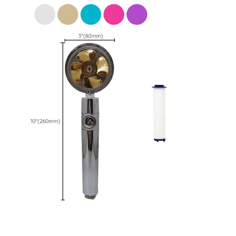 Contemporary Handheld Supercharged Showerhead Round Spray Head