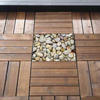 Wood Terrace Tiles Plug-in System Installation Outdoor Terrace Tiles