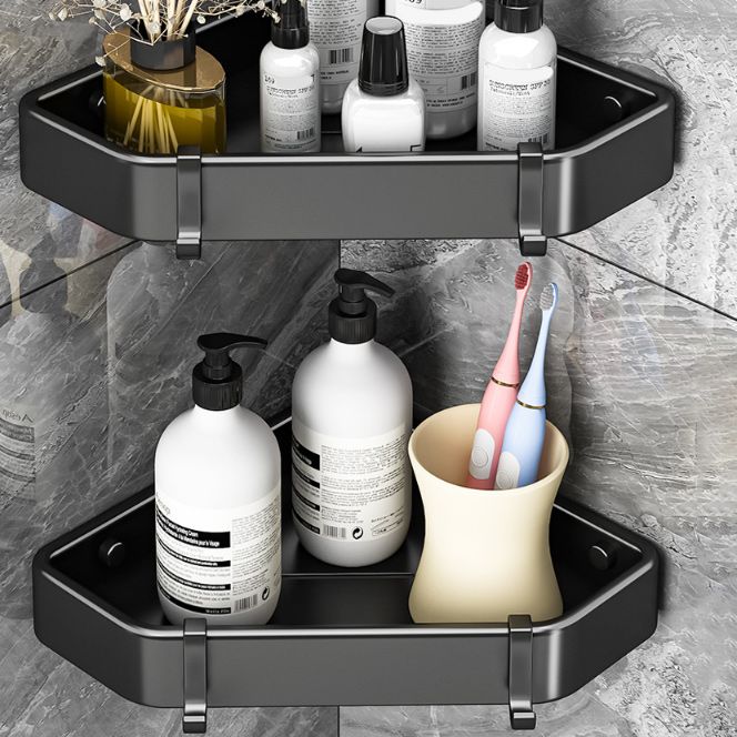 Modern Black-White Metal Bath Hardware Set Bath Shelf Bathroom Hardware Set