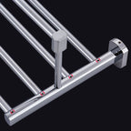 Contemporary Bathroom Accessories Hardware Set made of silver metal