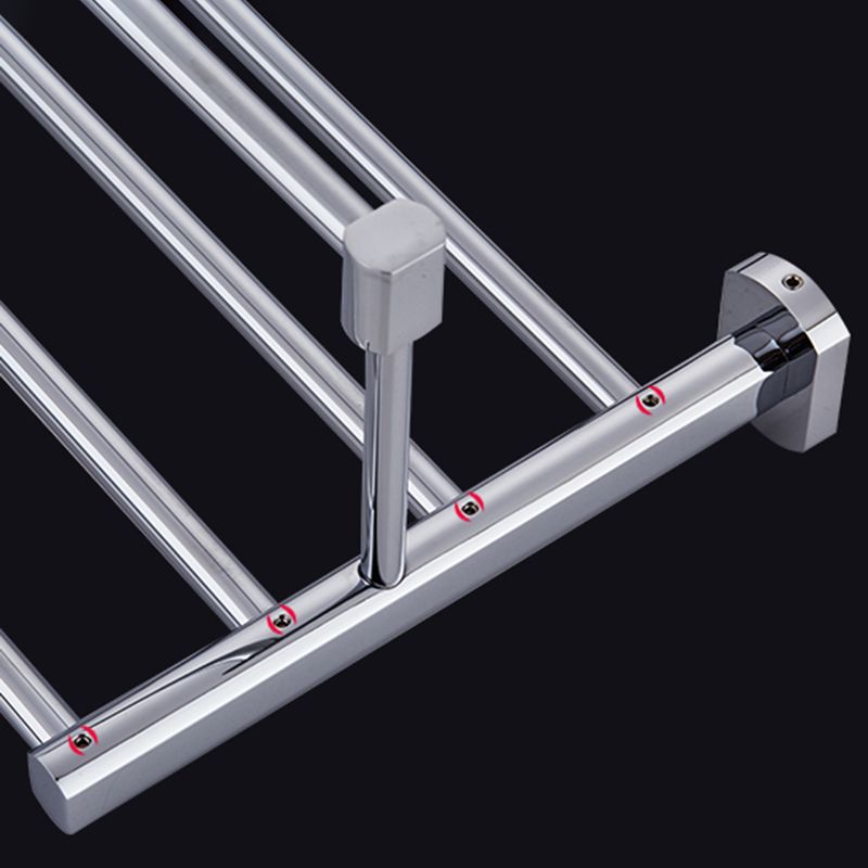 Contemporary Bathroom Accessories Hardware Set made of silver metal
