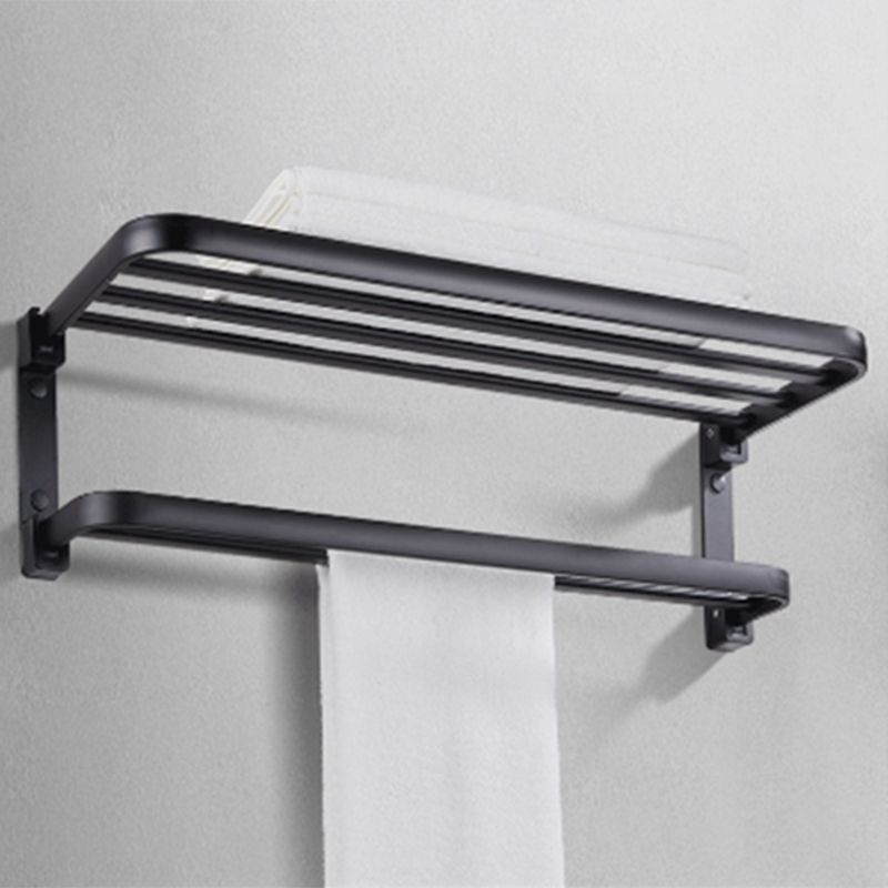 Modern Bathroom Accessory Set Matte Black/Grey Bathroom Shelf/Towel Holder & Paper Holder