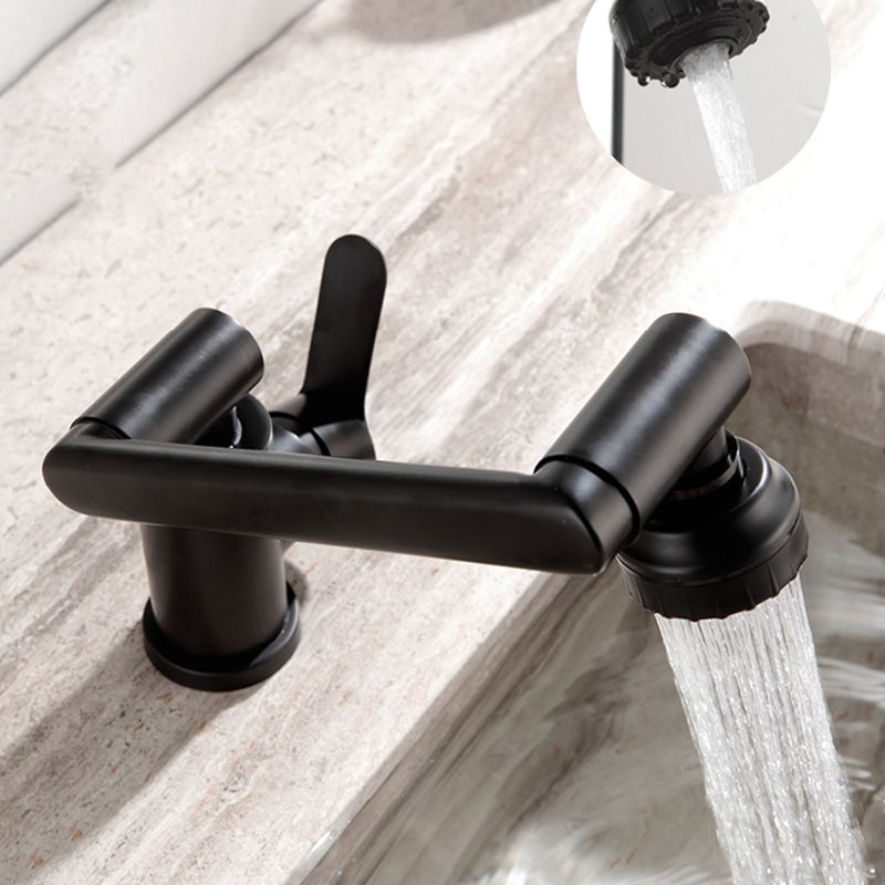 Swivel Spout Bathroom Faucet Single Hole Basin Faucet with Lever Handle