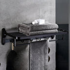 Modern 5/6-piece bathroom accessory set with bathroom shelf/robe hooks/towel bar