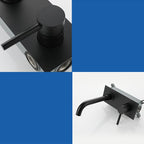 Glam Style Faucet Single Handle Wall Mounted Faucet for Bathroom