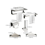 Modern Bathroom Accessories Set Bathroom Shelf Towel Holder Black Bathroom Accessories Set