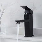 Basic Centered Sink Faucet Monochrome Faucet Sink Bathroom Faucet