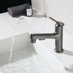Modern Basin Faucet Copper Single Handle Low Arc Basin Faucet for Bathroom