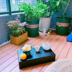 4-Slat Wood Deck/Patio Floor Tiles Interlocking Installation Floor Tiles