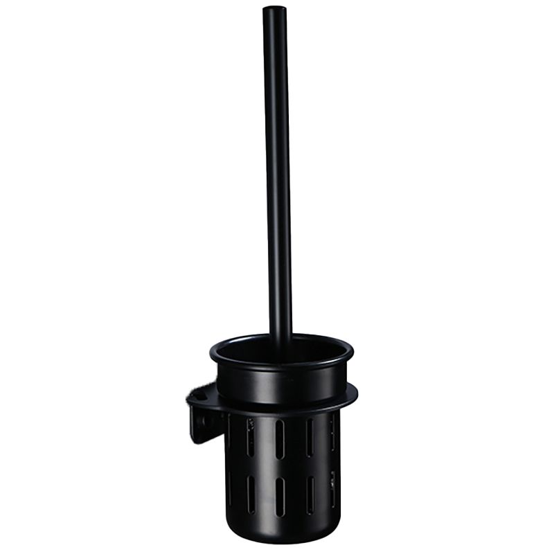 Contemporary Bathroom Accessory Set Black Surface Bathrobe Hook/Towel Ring Bar