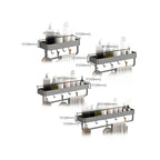 Modern Grey 2-piece Bathroom Accessory Set, Matt Grey, Bathroom Shelf