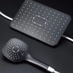 Plastic hands-free showerhead adjustable water flow showerhead