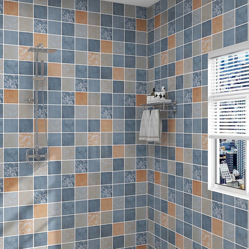 Grid Mosaic Peel & Stick Tile Scratch-resistant Wallpaper for Backsplash