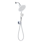 Home Round Dual Shower Heads Modern Style Wall Mounted Metal Dual Shower
