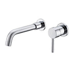 Industrial Wall-Mounted Bathroom Faucet 2-Hole Swivel Spout Basin Faucet