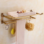 4-piece traditional bathroom accessory set Gold Brass bathroom accessory hardware set