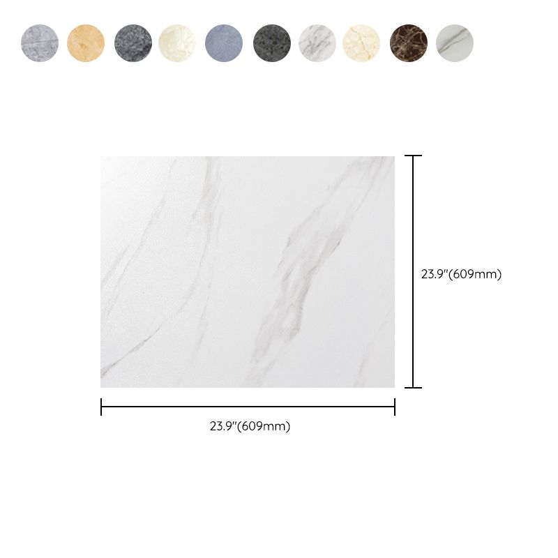 Square Peel & Stick Vinyl Flooring Stone Design PVC Flooring for the Living Room