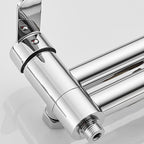 Wall-mounted metal swivel bathtub filler with single lever handle