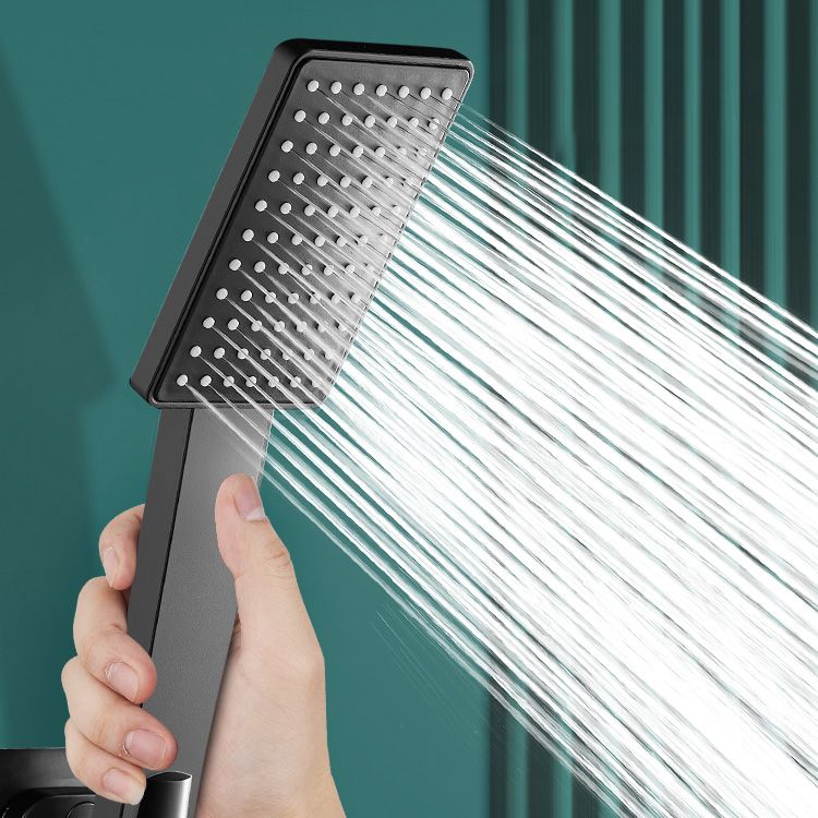 Contemporary Handheld Supercharged Showerhead Square Turbo Spray Head