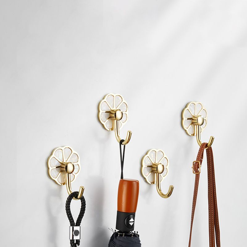 Polished 10-piece bathroom accessory set metal corrosion-resistant bathrobe hooks