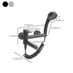 Wall-mounted metal swivel bathtub filler with single lever handle