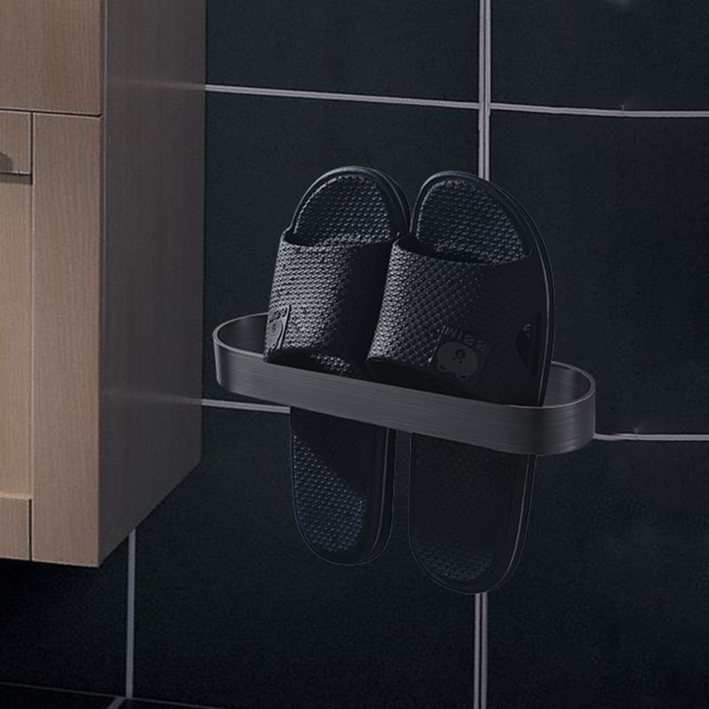 2-piece modern bathroom hardware set in gold/black, towel holder