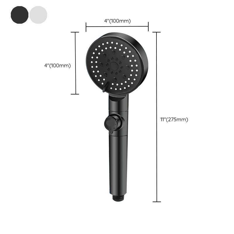 Round Handheld Showerhead Plastic Adjustable Spray Pattern Showerhead for Home
