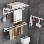 Modern White Bathroom Hardware Set Towel Rack Bath Shelf Bathroom Hardware Set