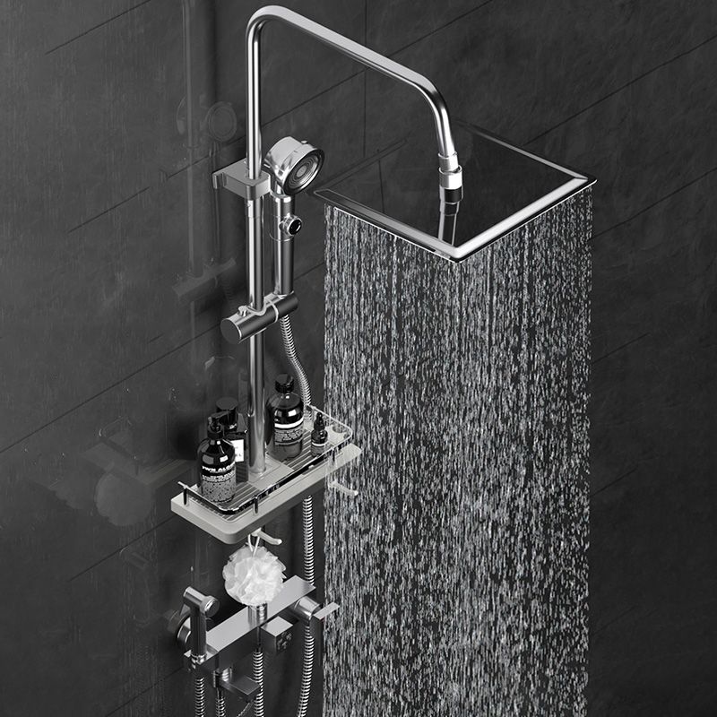 Wall-mounted shower system handle lever spot resist copper shower system