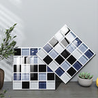 Square Peel and Stick Tile Grid Mosaic Tiles Interior Wallpaper