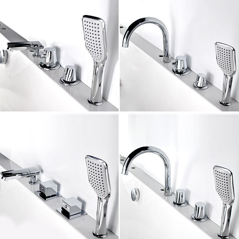 Wall-mounted Copper Roman Bathtub Faucet Low Arc Roman Bathtub Filler Trim