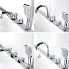Wall-mounted Copper Roman Bathtub Faucet Low Arc Roman Bathtub Filler Trim