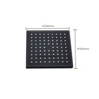 Contemporary Style Shower Head Plastic Fixed Shower Head in Round and Square Shape