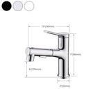 Round contemporary bathroom faucet with lever handle and single hole installation