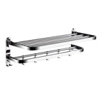 Classic Polished Chrome Bathroom Accessory Set Towel Holder/Paper Holder/Robe Hooks Included