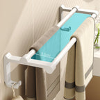 Modern style bathroom accessory set with bathroom shelf/towel rack/toilet brush in white