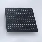 Black Square Fixed Shower Head Modern Style Wall Mounted Shower Head