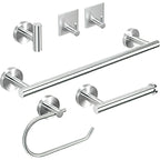 Metal Simple Bathroom Accessories as a Single Piece or in a Set in Silver