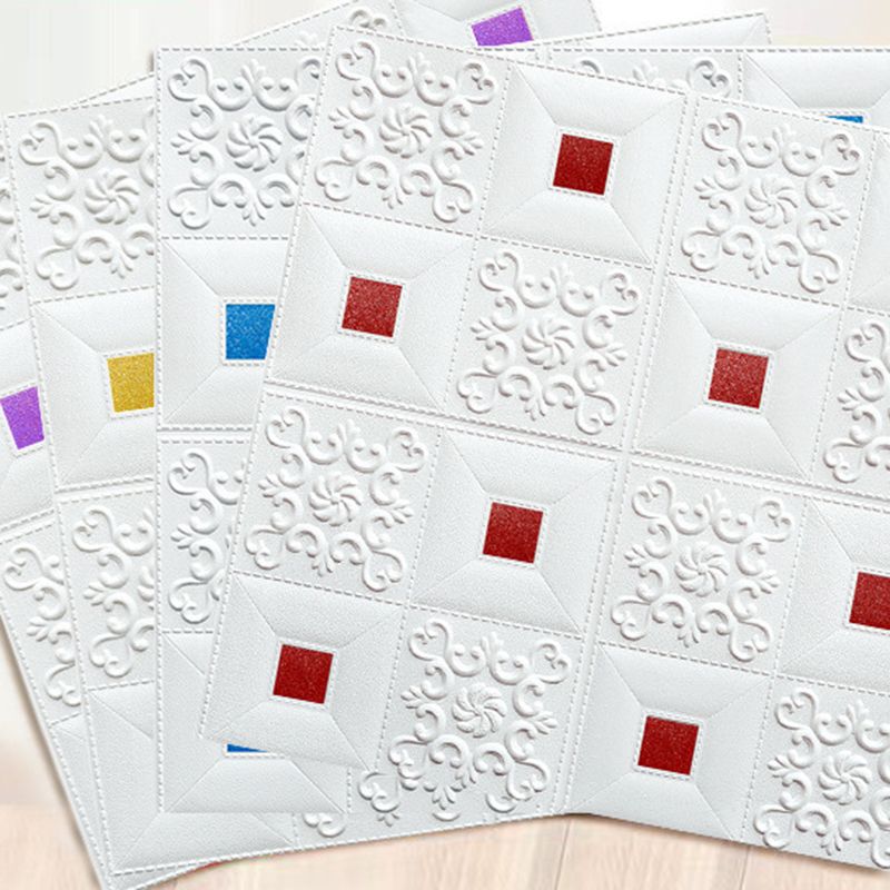 Modern wall covering foam 3D embossed peel and stick wall panel