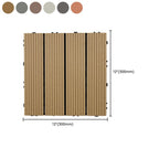 Square Click Patio Floor Tiles Stripe Pattern Tile Set Floorboard