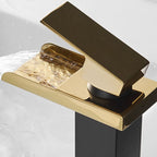 Waterfall spout basin tap lever handle square basin tap