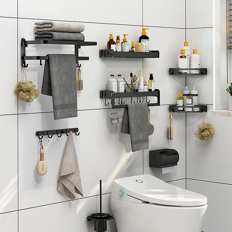 Modern Bathroom Accessories Black Paper Holder Bathroom Shelf Bathroom Accessory Set