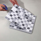 Tile Stripping & Gluing Square Mosaic PVC Stain Resistant Stripping and Gluing Plates for Shower 5 Pack