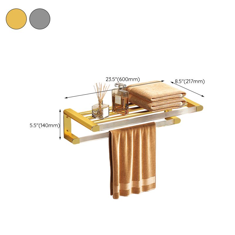 Modern Bathroom Hardware Set Towel Rack Bathroom Shelf Gray/Gold Bathroom Hardware Set
