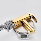 Luxury Extendable Basin Faucet Cubic Low Arc Vanity Faucet