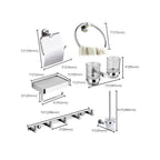 Modern bathroom accessory set paper holder towel bar stainless steel bathroom set