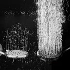 Round Shower Head Plastic Handheld Shower with Adjustable Spray Pattern