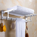 Silver Contemporary Bathroom Hardware Set Stainless Steel Aluminum Bathroom Set